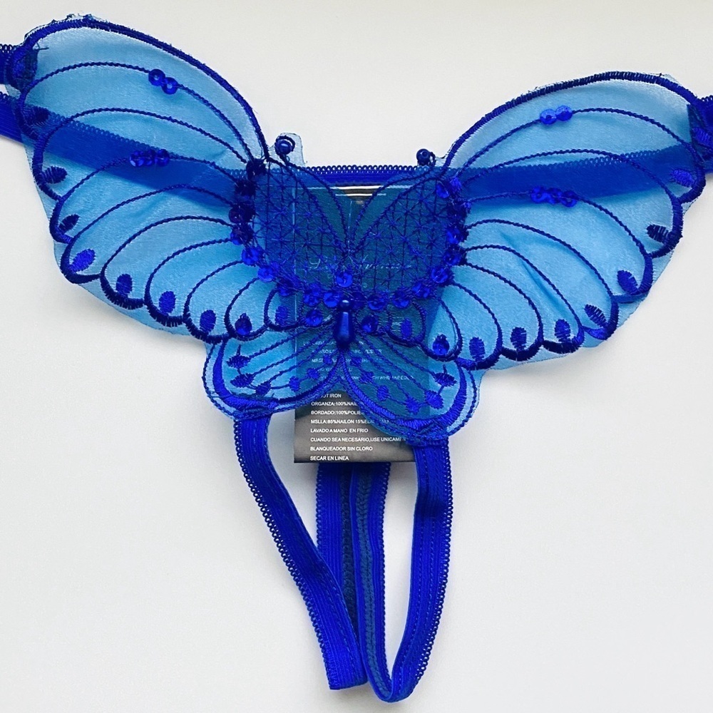Crotchless Butterfly thong one size